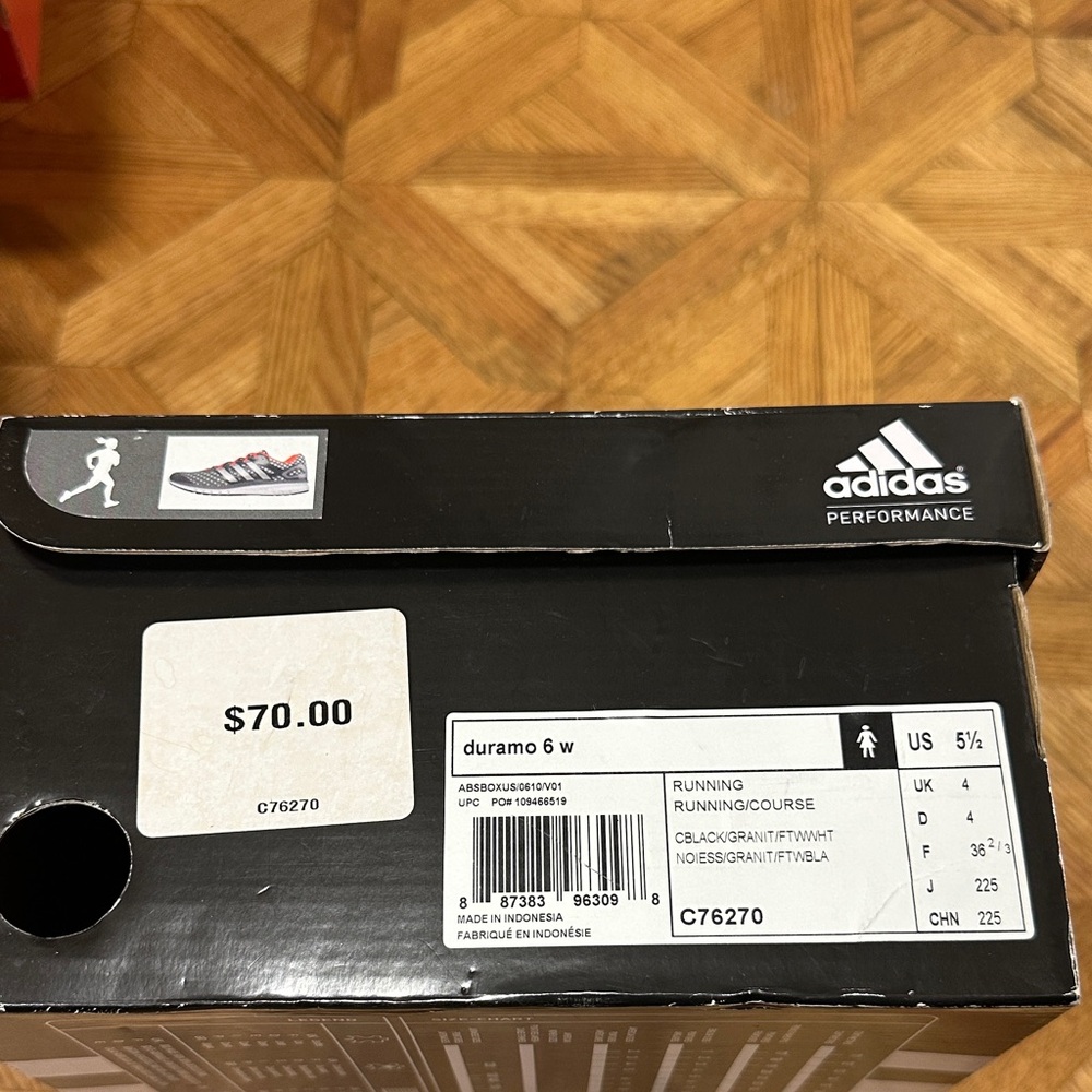 Adidas Women’s Black and Orange Athletic Shoes - Picture 4 of 4